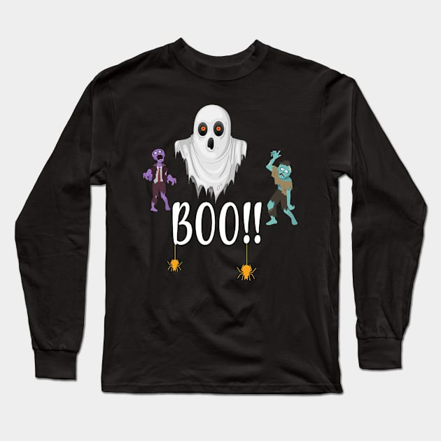 Halloween Boo!! Long Sleeve T-Shirt by Lord Sama 89